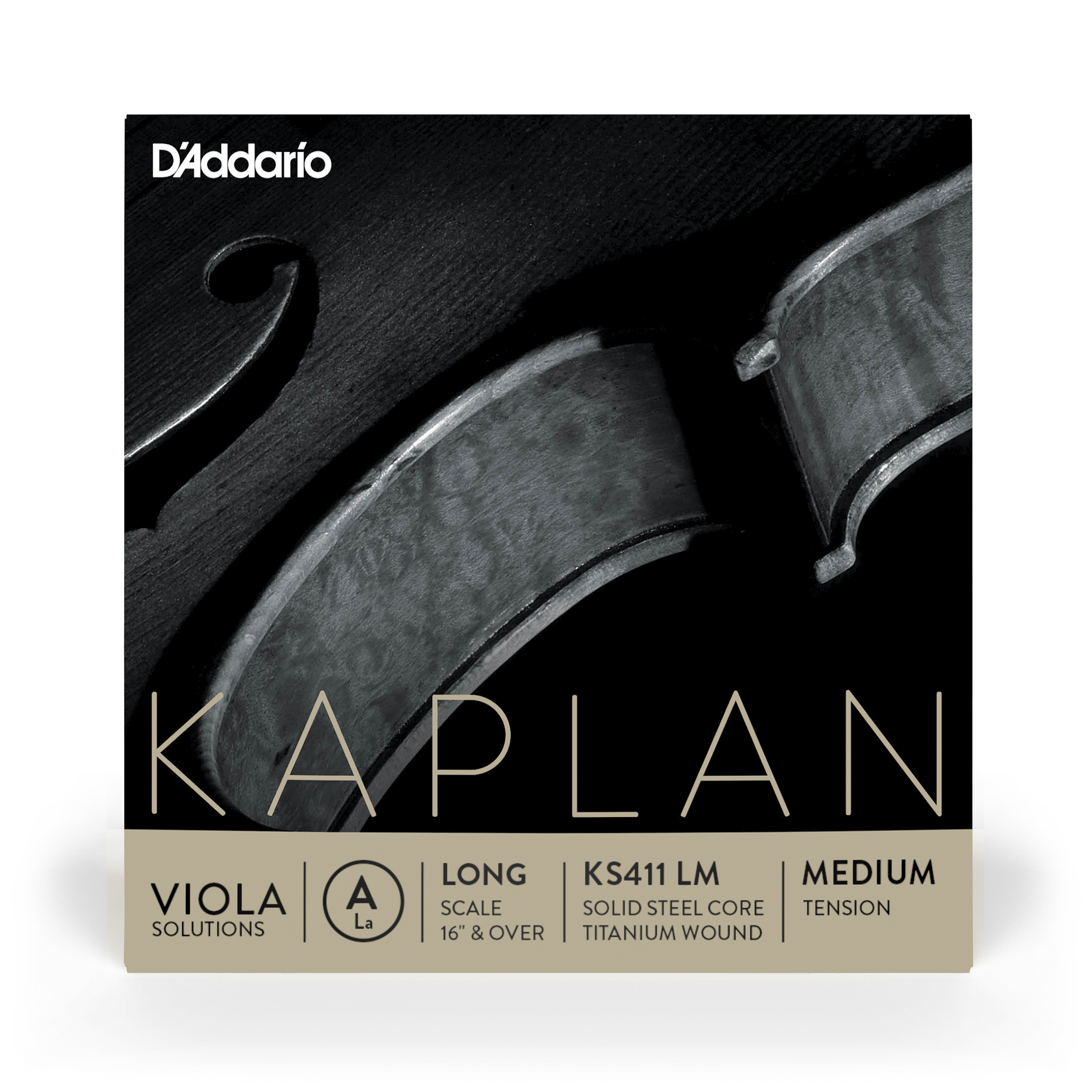 Daddario orchestral it Ks411 lm corda singola la d'addario kaplan solutions per viola, long scale, tensione media